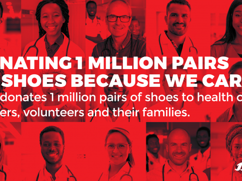Bata donates 1 million pairs of shoes  to health care workers, volunteers and their families.