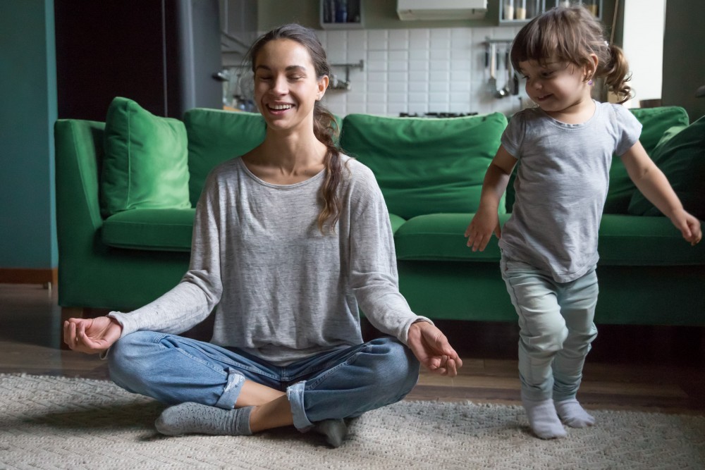 Mom And Daughter Playing